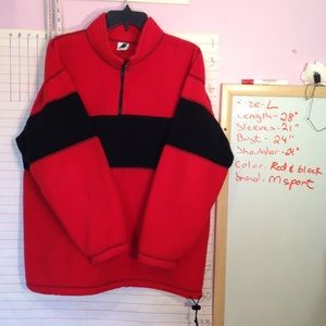 M Sport pullover sz Large, red and black